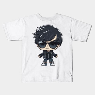 emo boy with sunglasses Kids T-Shirt